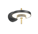 Trio Lighting Trio KEATON wandlamp | LED | zwart met goud | Ø 20 cm | IP20 | 1x 10W | 1200 lm | 2300+3000+4000K | dimbaar