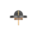 Trio Lighting Trio KEATON wall light | 10W | black with gold | Ø 30 cm | IP20 | 18.5 cm