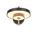 Trio Lighting Trio KEATON wall light | 10W | black with gold | Ø 30 cm | IP20 | 18.5 cm