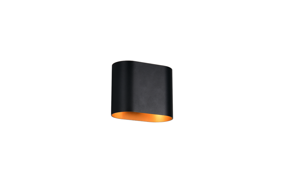 Trio Lighting Trio ALANI wall light | 1x G9 | black with gold | IP20 | 12 cm