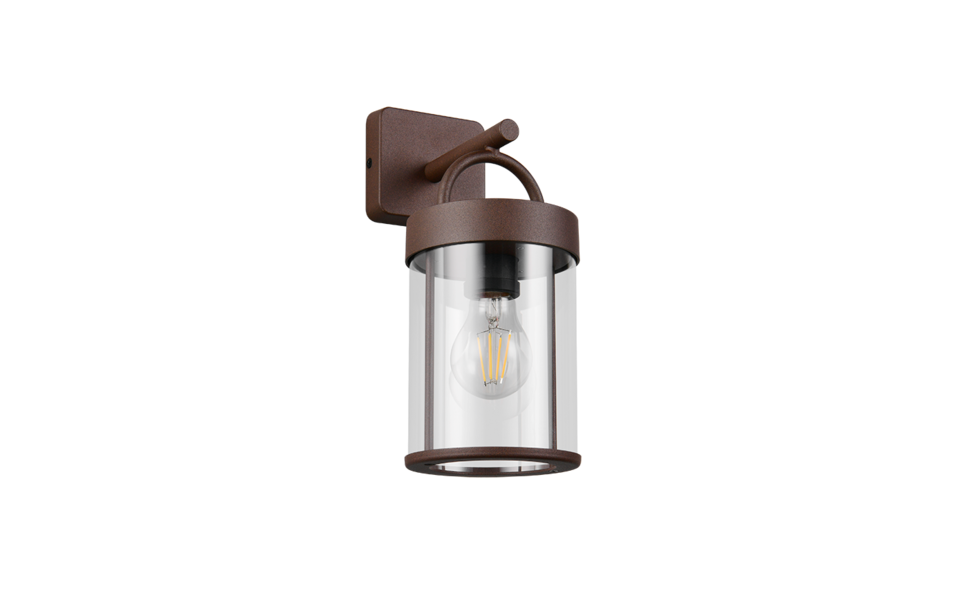 Trio Lighting Trio ALMERIA wandlamp | E27 Fitting | roestkleur | 12,5 x 18 cm | IP44 | excl. 1x E27 | max. 28W