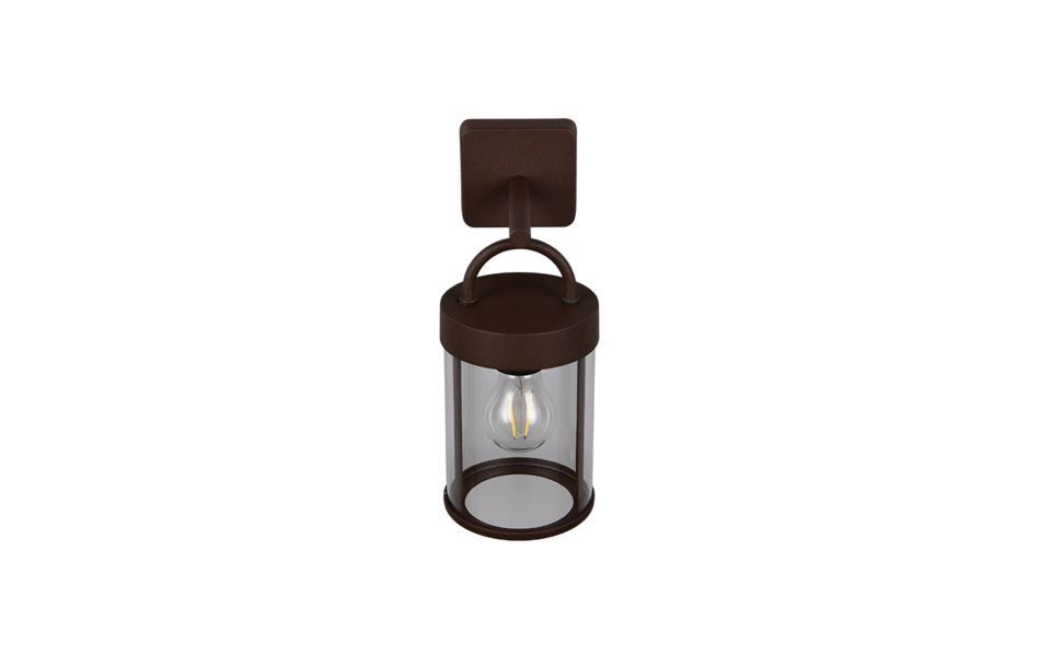 Trio Lighting Trio ALMERIA wandlamp | E27 Fitting | roestkleur | 12,5 x 18 cm | IP44 | excl. 1x E27 | max. 28W