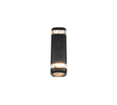 Trio Lighting Trio BARCELOS wandlamp | GU10 Fitting | mat zwart | 7 x 13,5 cm | IP44 | excl. 2x GU10 | max. 10W