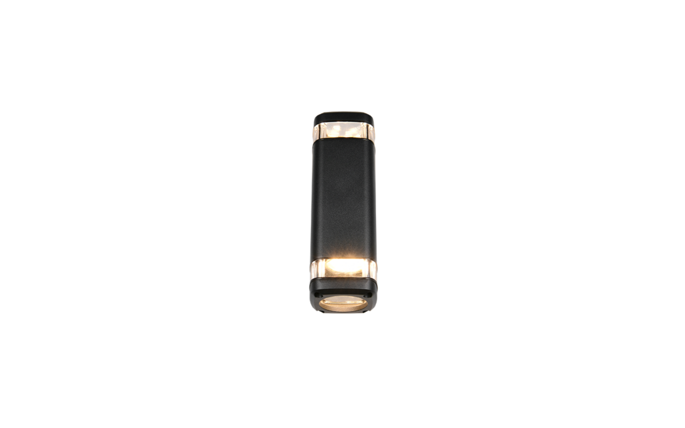 Trio Lighting Trio BARCELOS wandlamp | GU10 Fitting | mat zwart | 7 x 13,5 cm | IP44 | excl. 2x GU10 | max. 10W Trio Lighting Trio BARCELOS wandlamp | GU10 Fitting | mat zwart | 7 x 13,5 cm | IP44 | excl. 2x GU10 | max. 10W