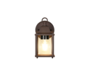 Trio Lighting Trio MIRANDE wandlamp | E27 Fitting | roestkleur met transparant | 11,5 x 14,5 cm | IP23 | excl. 1x E27 | max. 40W
