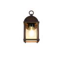 Trio Lighting Trio MIRANDE wandlamp | E27 Fitting | roestkleur met transparant | 11,5 x 14,5 cm | IP23 | excl. 1x E27 | max. 40W