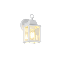 Trio MIRANDE wandlamp | wit mat/transparant | IP23 | E27 Fitting