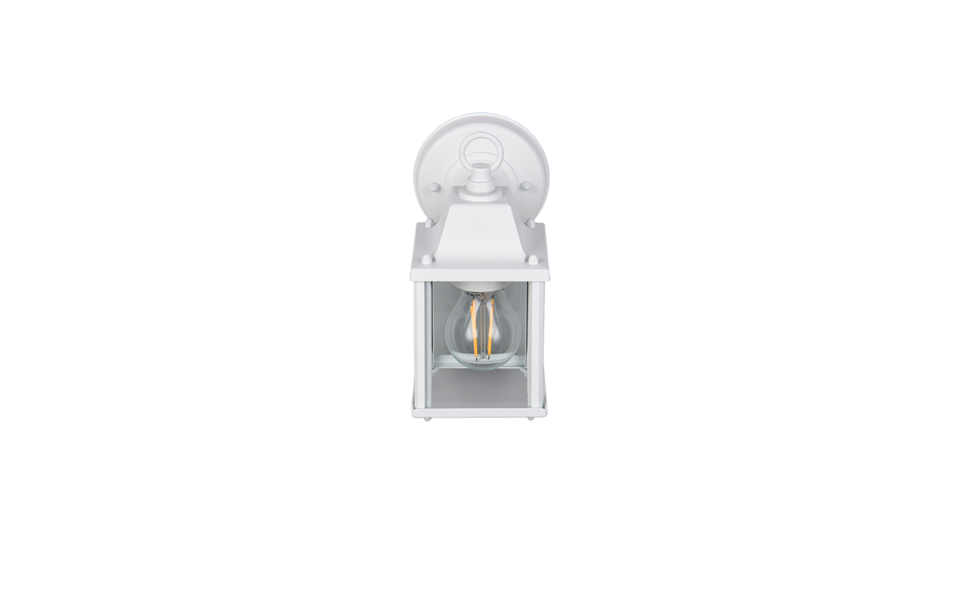 Trio Lighting Trio MIRANDE wandlamp | E27 Fitting | wit mat met transparant | 11,5 x 14,5 cm | IP23 | excl. 1x E27 | max. 40W