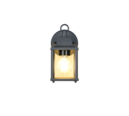 Trio Lighting Trio MIRANDE wandlamp | E27 Fitting | antraciet met transparant | 11,5 x 14,5 cm | IP23 | excl. 1x E27 | max. 40W