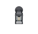 Trio Lighting Trio MIRANDE wandlamp | E27 Fitting | antraciet met transparant | 11,5 x 14,5 cm | IP23 | excl. 1x E27 | max. 40W