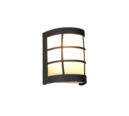 Trio Lighting Trio SINTRA wandlamp | E27 Fitting | mat zwart met wit | 14 x 10,5 cm | IP44 | excl. 1x E27 | max. 25W