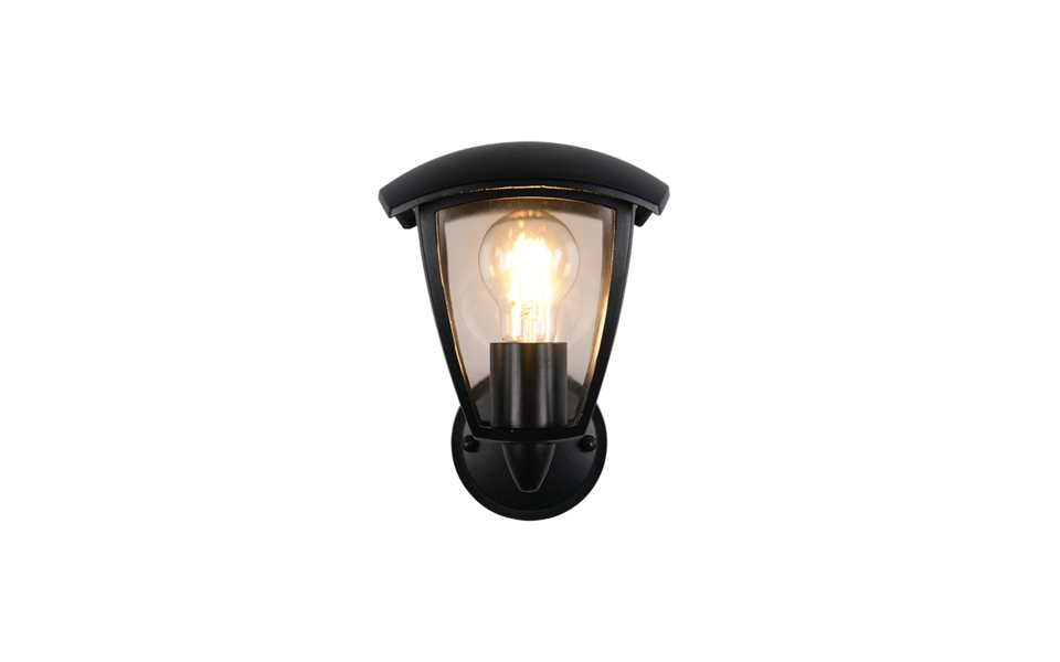 Trio Lighting Trio VENTA wall light | 1x E27 max 40W | black | 23 cm Trio Lighting Trio VENTA wall light | 1x E27 max 40W | black | 23 cm