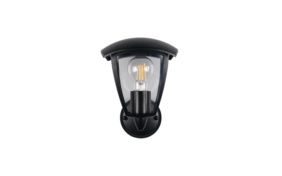 Trio Lighting Trio VENTA wall light | 1x E27 max 40W | black | 23 cm Trio Lighting Trio VENTA wall light | 1x E27 max 40W | black | 23 cm