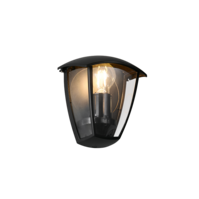 Trio VENTA wandlamp | mat zwart | IP44 | E27 Fitting | 18 x 13 cm
