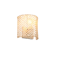 Trio BINA wandlamp | beige met bruin | IP20 | E27 Fitting