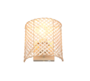 Trio Lighting Trio BINA wandlamp | E27 Fitting | beige met bruin | 19 x 10,5 cm | IP20 | excl. 1x E27 | max. 25W