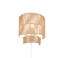 Trio Lighting Trio SATNA wandlamp | E27 Fitting | bruin | 24,5 x 14 cm | IP20 | excl. 1x E27 | max. 25W