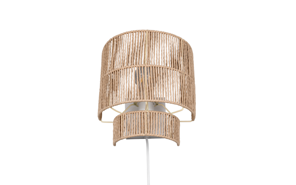 Trio Lighting Trio SATNA wandlamp | E27 Fitting | bruin | 24,5 x 14 cm | IP20 | excl. 1x E27 | max. 25W Trio Lighting Trio SATNA wandlamp | E27 Fitting | bruin | 24,5 x 14 cm | IP20 | excl. 1x E27 | max. 25W