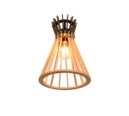 Trio Lighting Trio ALICE wandlamp | E27 Fitting | mat zwart met natuurlijke afwerking | 20 x 35,5 cm | IP20 | excl. 1x E27 | max. 10W