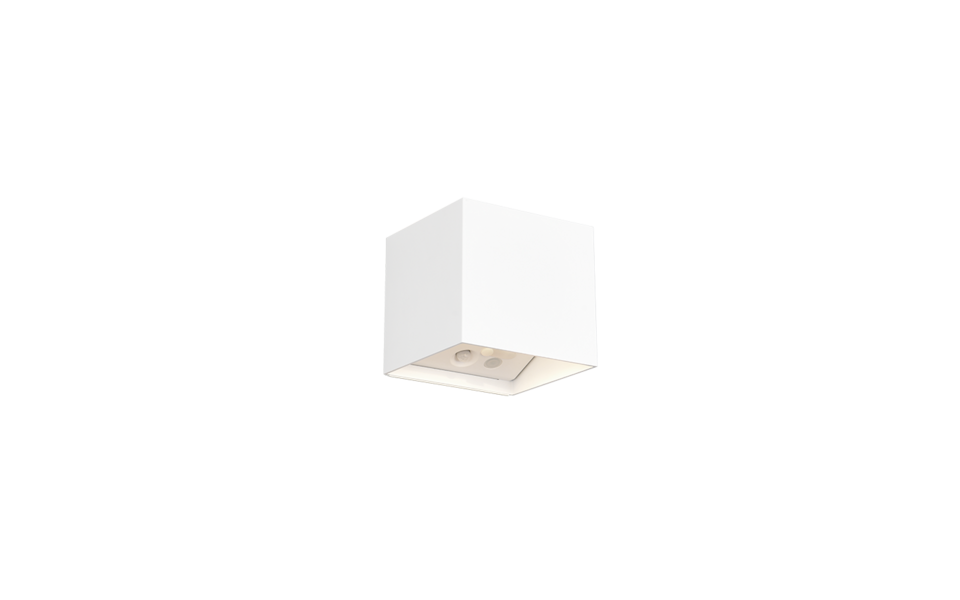 Trio Lighting Trio GENIE wandlamp | LED | wit mat | 10 x 10 cm | IP44 | 2x 1W | 150 lm | 3000K Trio Lighting Trio GENIE wandlamp | LED | wit mat | 10 x 10 cm | IP44 | 2x 1W | 150 lm | 3000K