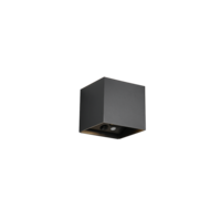 Trio GENIE wandlamp | LED | mat zwart | 10 x 10 cm | IP44