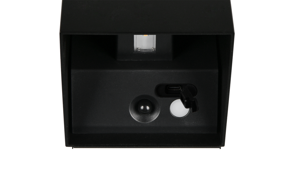 Trio Lighting Trio GENIE wandlamp | LED | mat zwart | 10 x 10 cm | IP44 | 2x 1W | 150 lm | 3000K