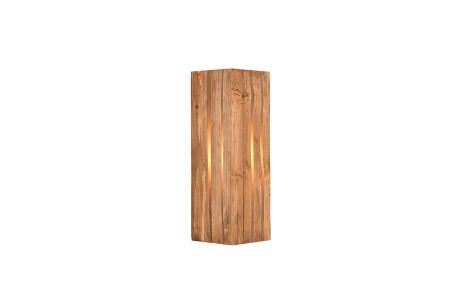 Trio Lighting Trio KARUNI wandlamp | E14 Fitting | natuurlijke afwerking | 30 x 14 cm | IP20 | excl. 1x E14 | max. 10W