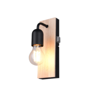 Trio ARTURO wandlamp | houtkleur | IP44 | E27 Fitting | 8 x 11 cm