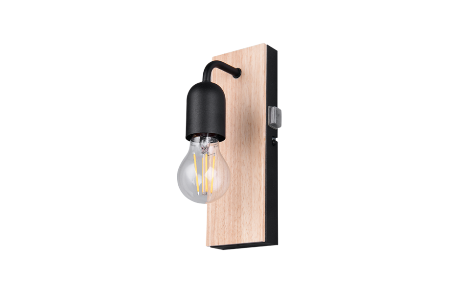 Trio Lighting Trio ARTURO wandlamp | E27 Fitting | houtkleur | 8 x 11 cm | IP44 | excl. 1x E27 | max. 10W
