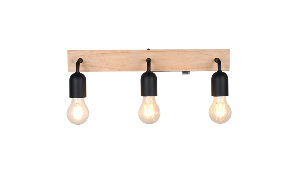 Trio Lighting Trio ARTURO wandlamp | E27 Fitting | houtkleur | 45 x 11 cm | IP44 | excl. 3x E27 | max. 10W Trio Lighting Trio ARTURO wandlamp | E27 Fitting | houtkleur | 45 x 11 cm | IP44 | excl. 3x E27 | max. 10W