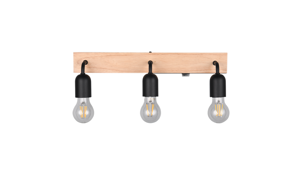Trio Lighting Trio ARTURO wall light | 3x E27 max 40W | black | IP20 | 13 cm