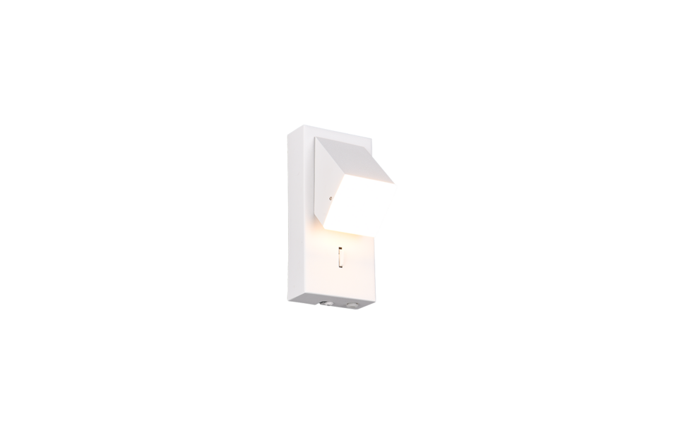 Trio Lighting Trio RAGLAN wandlamp | LED | wit mat | 7 x 15 cm | IP20 | 1x 3,8W | 400 lm | 3000K | dimbaar