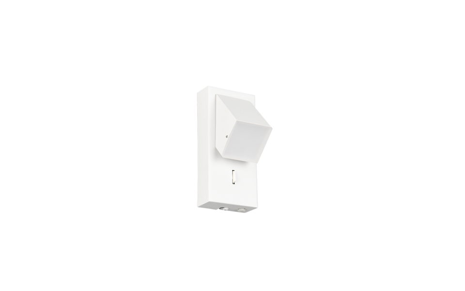 Trio Lighting Trio RAGLAN wandlamp | LED | wit mat | 7 x 15 cm | IP20 | 1x 3,8W | 400 lm | 3000K | dimbaar