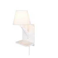 Trio COMFORT wandlamp | wit mat met wit | IP20 | E14 Fitting
