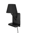 Trio Lighting Trio COMFORT wandlamp | E14 Fitting | mat zwart met zwart | Ø 14,5 cm | IP20 | excl. 1x E14 | max. 40W