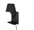 Trio Lighting Trio COMFORT wandlamp | E14 Fitting | mat zwart met zwart | Ø 14,5 cm | IP20 | excl. 1x E14 | max. 40W