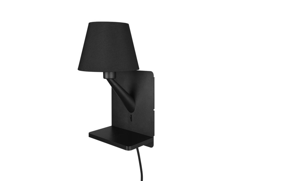 Trio Lighting Trio COMFORT wall light | 1x E14 max 40W | black | Ø 16 cm | IP20 | 31 cm Trio Lighting Trio COMFORT wall light | 1x E14 max 40W | black | Ø 16 cm | IP20 | 31 cm