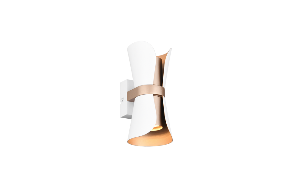 Trio Lighting Trio COAT wandlamp | GU10 Fitting | wit mat | 10 x 11 cm | IP20 | excl. 2x GU10 | max. 10W