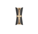 Trio Lighting Trio COAT wall light | 2x GU10 | black with gold | IP20 | 22 cm