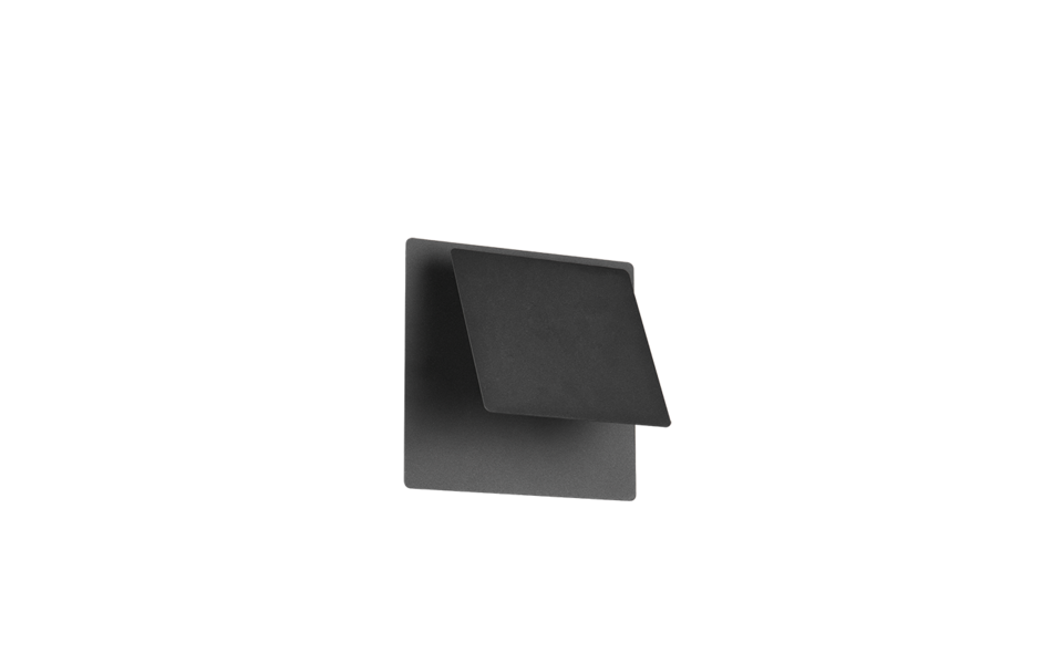 Trio Lighting Trio MIO wandlamp | LED | mat zwart | 18 x 18 cm | IP20 | 1x 6W | 560 lm | 3000K | niet dimbaar