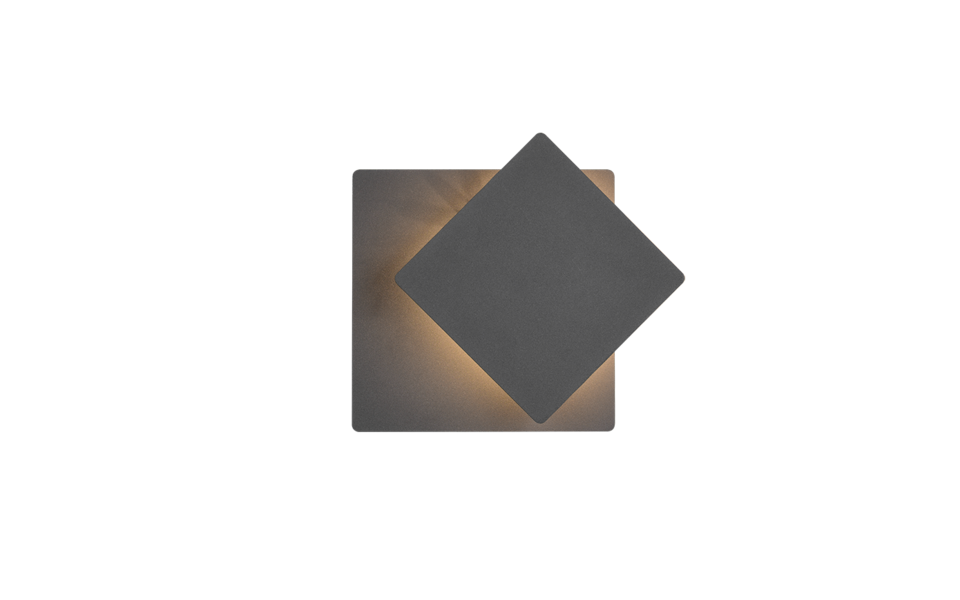Trio Lighting Trio MIO wandlamp | LED | mat zwart | 18 x 18 cm | IP20 | 1x 6W | 560 lm | 3000K | niet dimbaar