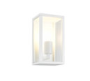 Trio Lighting Trio GARONNE wandlamp | E27 Fitting | wit mat met transparant | 14 x 26 cm | IP44 | excl. 1x E27 | max. 60W