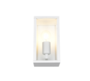 Trio Lighting Trio GARONNE wandlamp | E27 Fitting | wit mat met transparant | 14 x 26 cm | IP44 | excl. 1x E27 | max. 60W