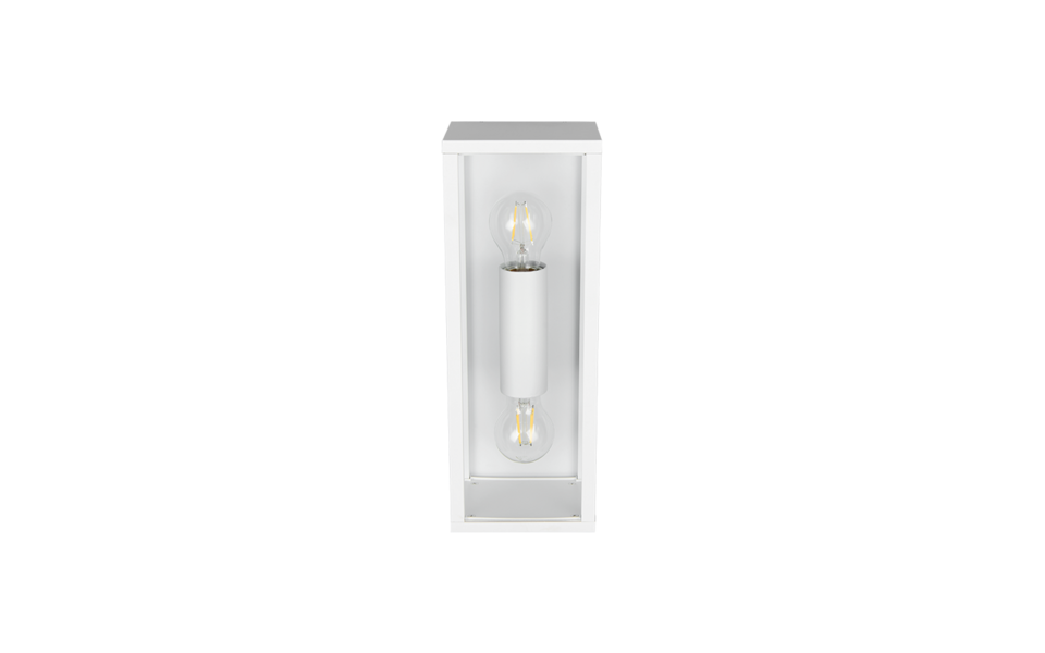 Trio Lighting Trio GARONNE wandlamp | E27 Fitting | wit mat met transparant | 14 x 38 cm | IP44 | excl. 2x E27 | max. 10W Trio Lighting Trio GARONNE wandlamp | E27 Fitting | wit mat met transparant | 14 x 38 cm | IP44 | excl. 2x E27 | max. 10W