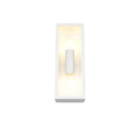 Trio Lighting Trio GARONNE wandlamp | E27 Fitting | wit mat met transparant | 14 x 38 cm | IP44 | excl. 2x E27 | max. 10W