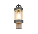 Trio Lighting Trio SAMBESI wandlamp | E27 Fitting | houtimitatie | 12,5 x 33 cm | IP44 | excl. 1x E27 | max. 28W