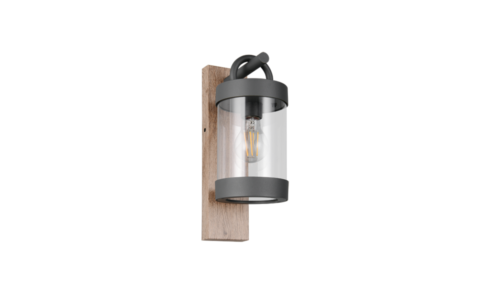 Trio Lighting Trio SAMBESI wandlamp | E27 Fitting | houtimitatie | 12,5 x 33 cm | IP44 | excl. 1x E27 | max. 28W Trio Lighting Trio SAMBESI wandlamp | E27 Fitting | houtimitatie | 12,5 x 33 cm | IP44 | excl. 1x E27 | max. 28W