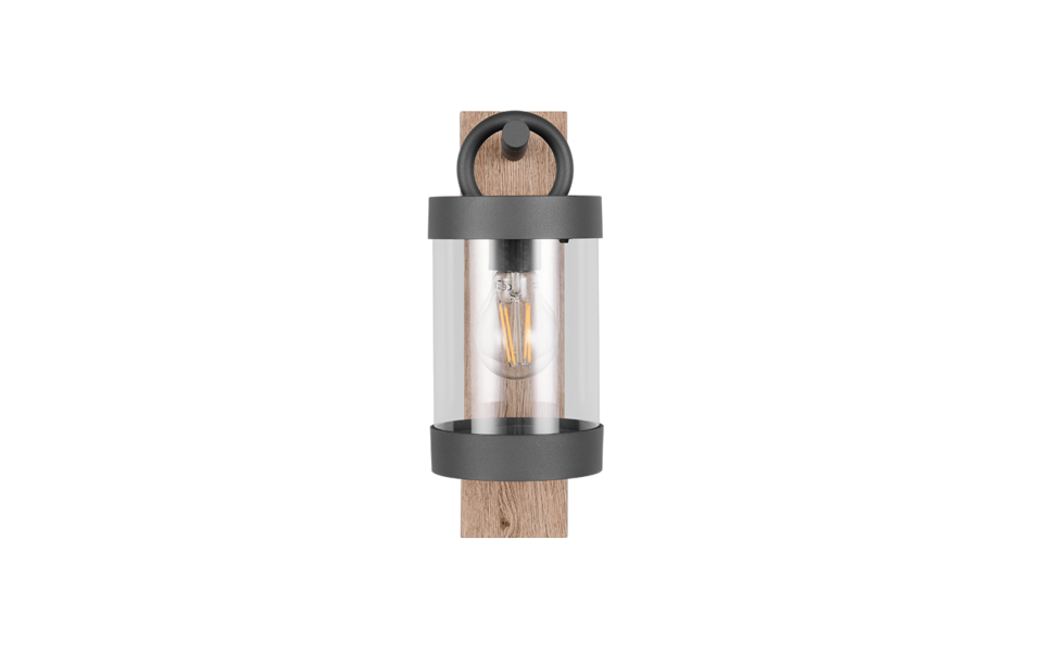 Trio Lighting Trio SAMBESI wandlamp | E27 Fitting | houtimitatie | 12,5 x 33 cm | IP44 | excl. 1x E27 | max. 28W Trio Lighting Trio SAMBESI wandlamp | E27 Fitting | houtimitatie | 12,5 x 33 cm | IP44 | excl. 1x E27 | max. 28W