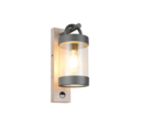 Trio Lighting Trio SAMBESI wandlamp | E27 Fitting | houtimitatie | 12,5 x 33 cm | IP44 | excl. 1x E27 | max. 28W