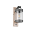 Trio Lighting Trio SAMBESI wandlamp | E27 Fitting | houtimitatie | 12,5 x 33 cm | IP44 | excl. 1x E27 | max. 28W